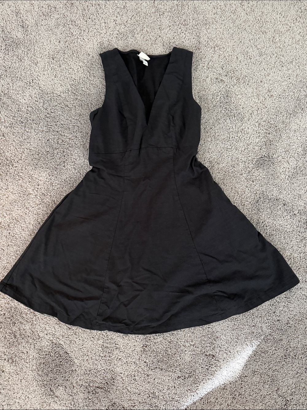 a new day Black Sleeveless V-Neck Fit & Flare Mini Dress